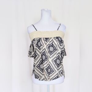 Charlotte Russe Off The Shoulder Top Black Beige Size XS